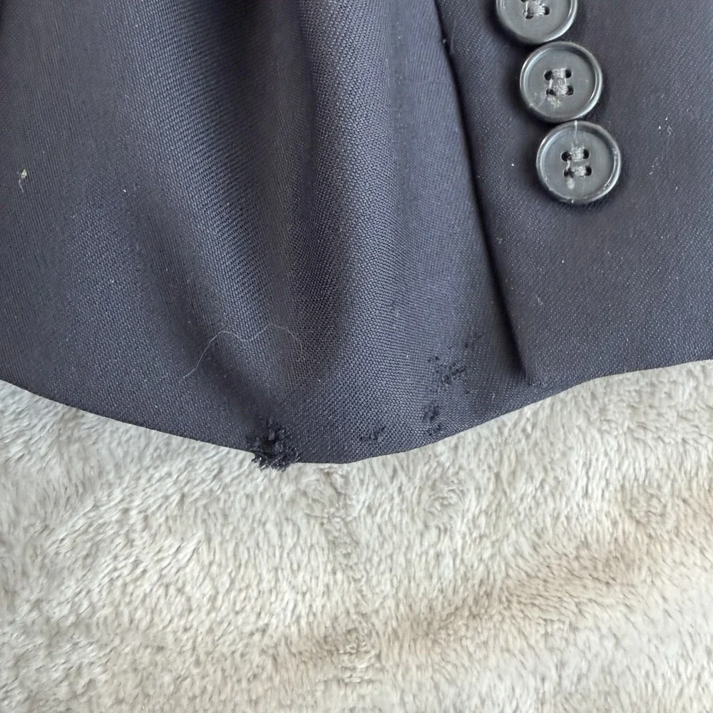 Vintage‎ 80s Brooks Brothers Blazer Sport Coat Black Wool 3 Button Men 44R USA